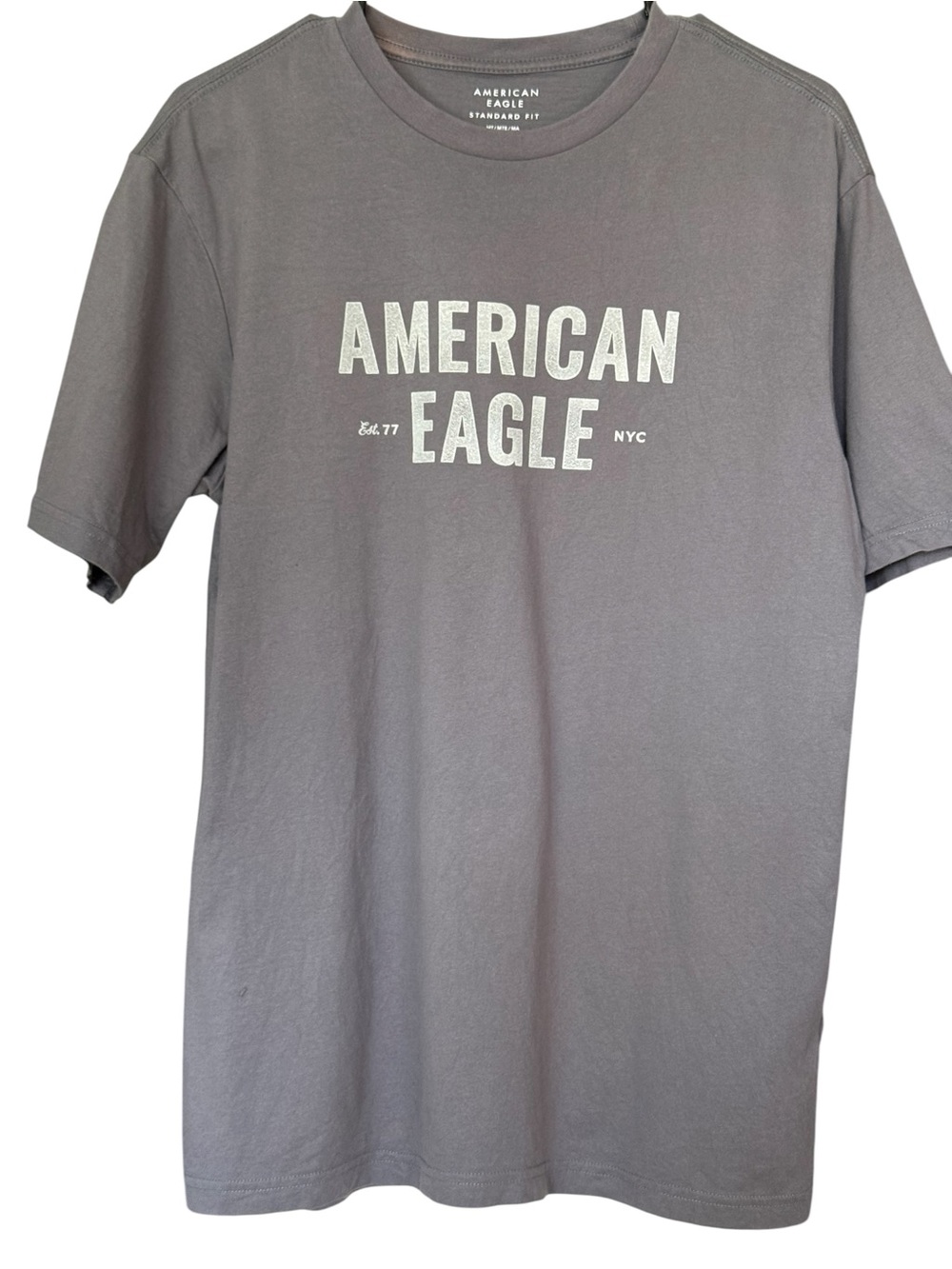 American Eagle Outfitters Men's Gray Logo T‑Shirt Size Medium Great condition